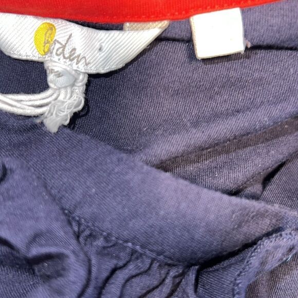 BODEN Alberta Button Front Ruffle Detail Navy Long Sleeve Top-18 - Picture 9 of 11